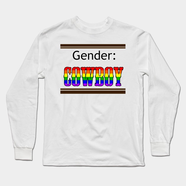 Gender: COWBOY - Rainbow Long Sleeve T-Shirt by Akamaru01